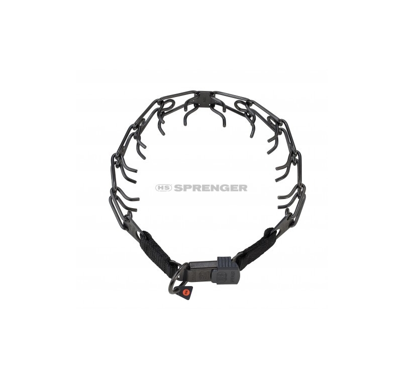 Sprenger Stainless Steel Black Training Collar with Cliclock 3,2mm x 52cm