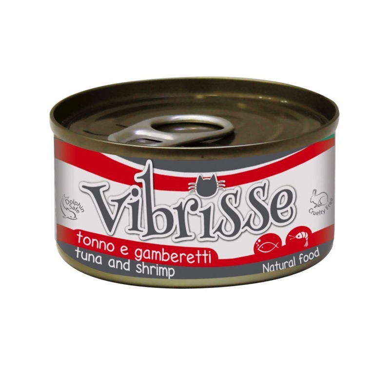 Vibrisse Canned Cat Food Tuna & Shrimp in Water 70g