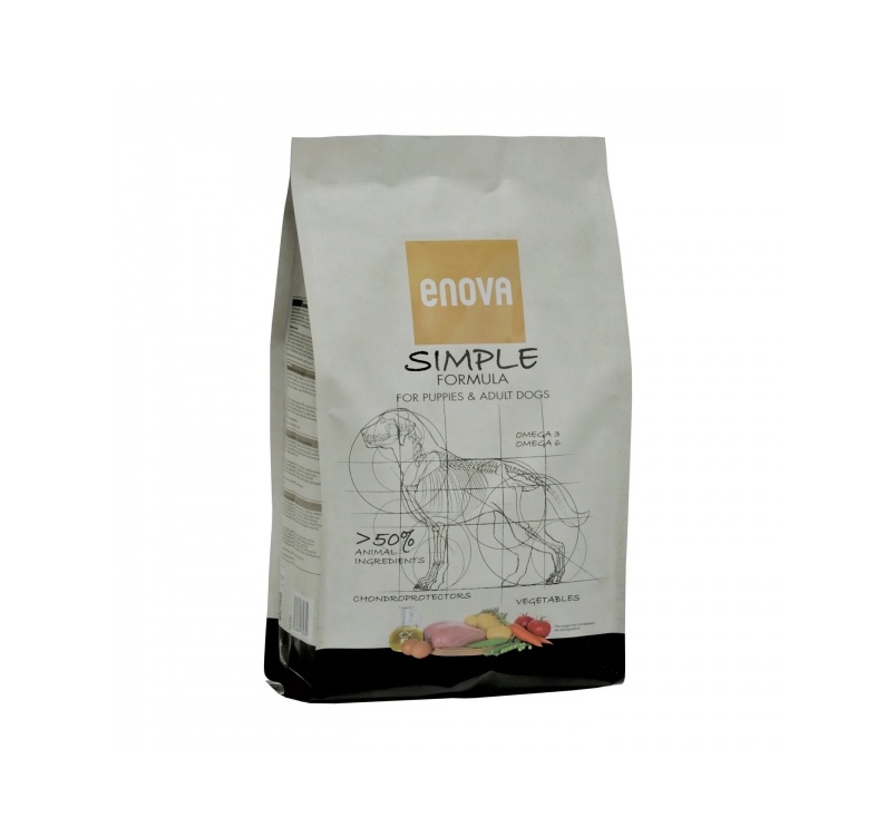ENOVA Simple Grain Free Dog Food with Chicken 2kg (BB 22/10/22)