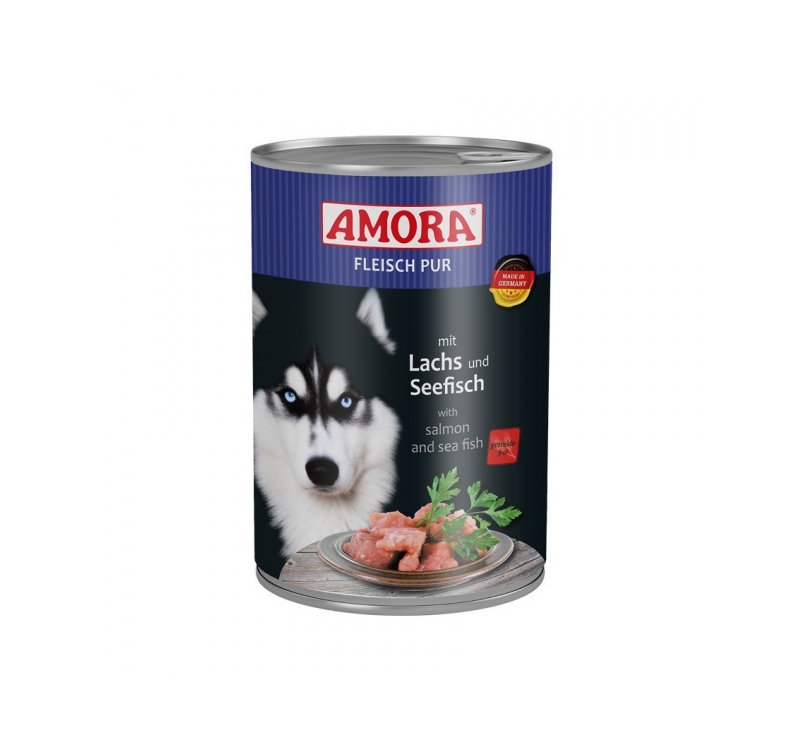 Amora Canned Dog Food (Beef, Salmon & Seafish) 400g