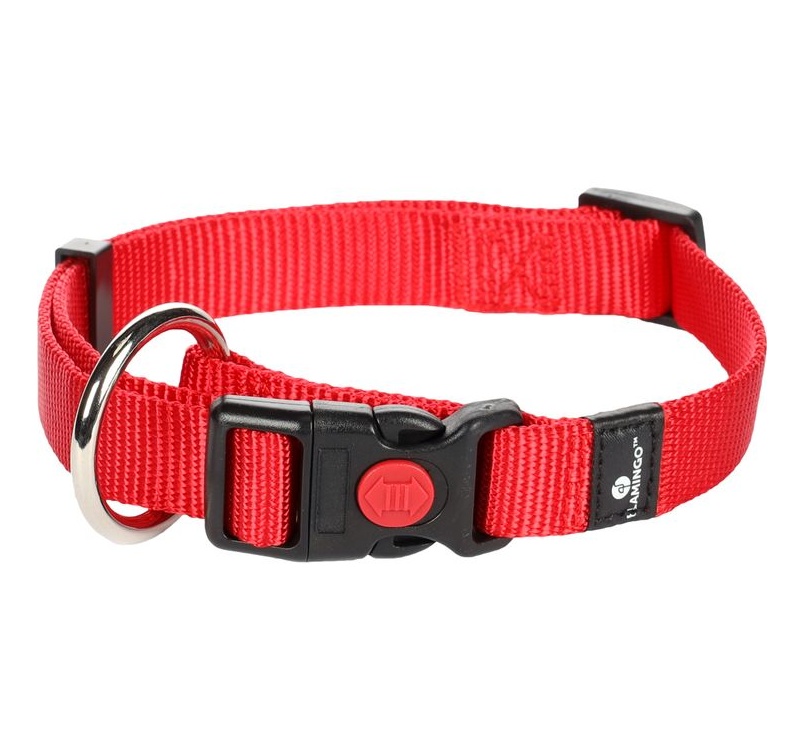 Collar Nylon Red 40-55cm 20mm