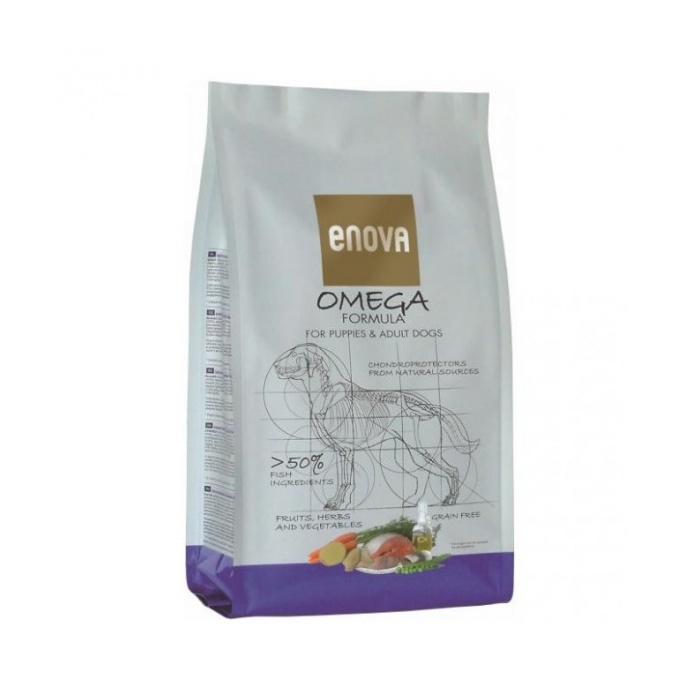 ENOVA Omega Teraviljavaba Kuivtoit Koerale Lõhe ja Heeringaga 2kg