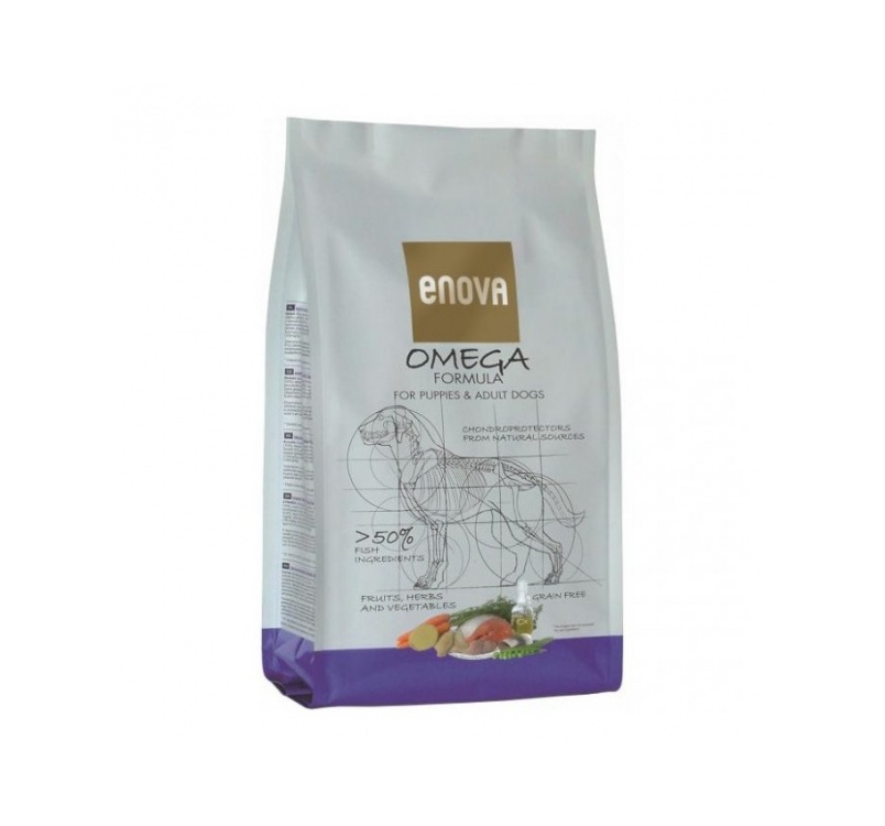 ENOVA Omega Teraviljavaba Kuivtoit Koerale Lõhe ja Heeringaga 2kg