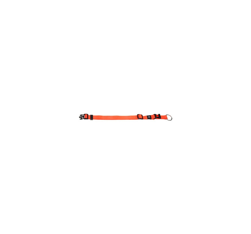 Adjustable Orange Nylon Collar with Reflector 30-45cm / 15mm
