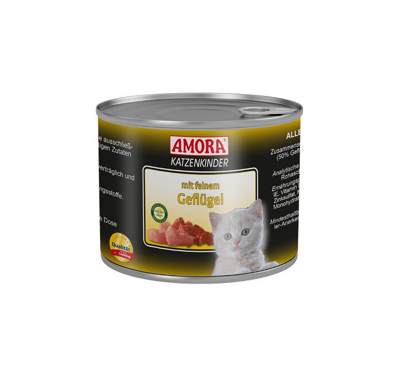 Amora Canned Kitten Food (Poultry & Beef) 200g