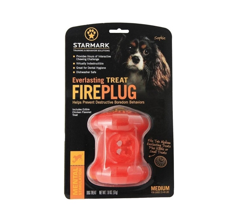 STARMARK Everlasting Treat Fire Plug - Интерактивная игрушка для собак "Пожарный гидрант" M