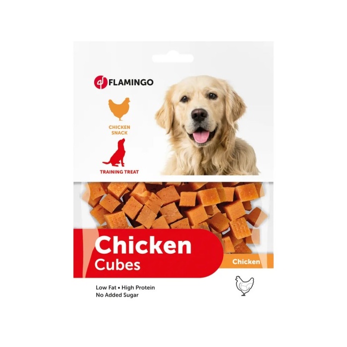 Flamingo Лакомства для собак Hapki Куриные кубики 170г