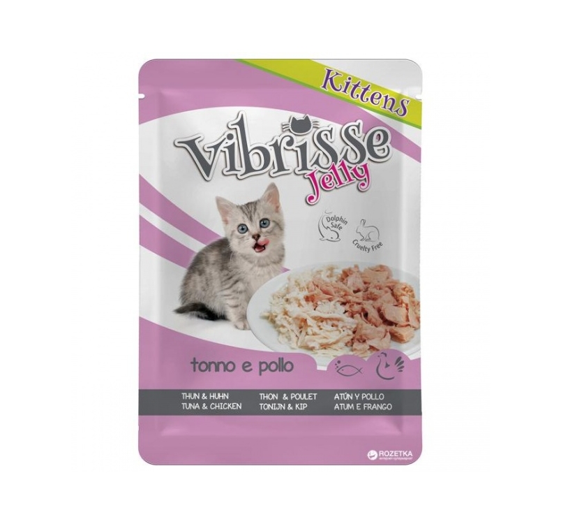 Vibrisse Jelly with Tuna & Chicken for Kittens 70g