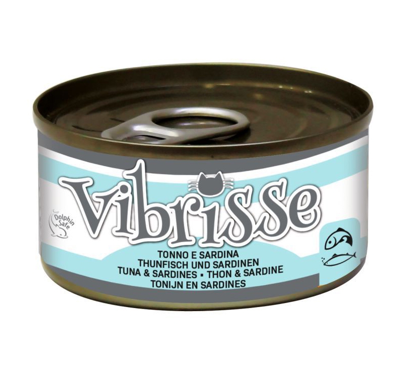 Vibrisse Консервы для кошек - тунец и сардины 70г