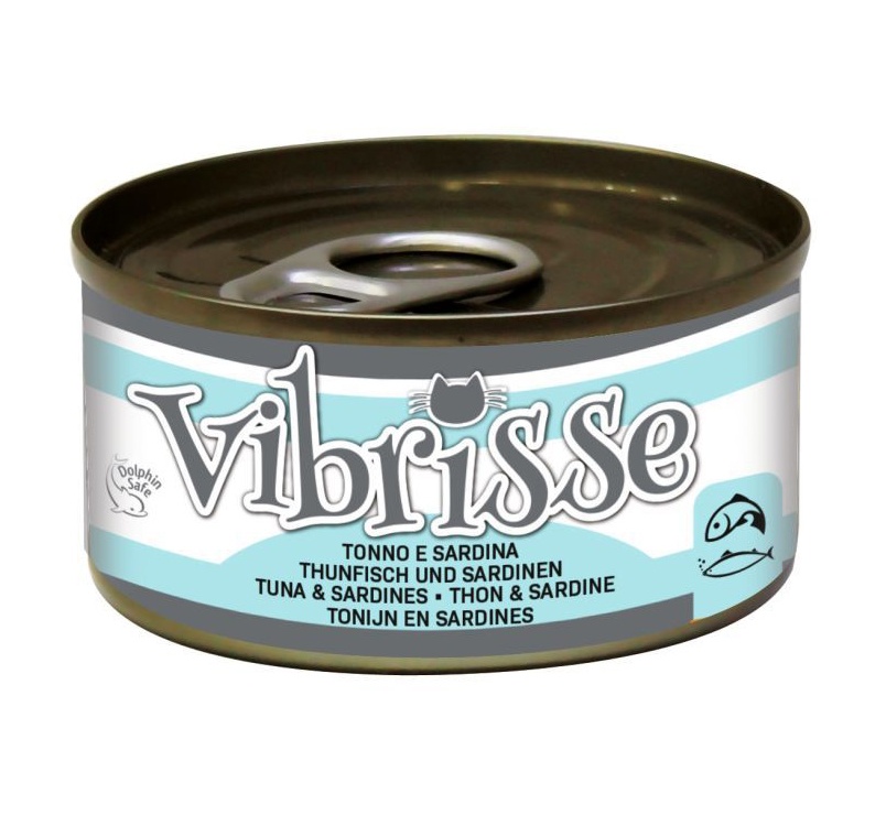 Vibrisse Консервы для кошек - тунец и сардины 70г