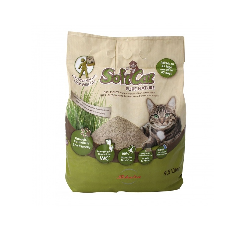 Комкующийся песок для кошек "Soft Cat" 17л