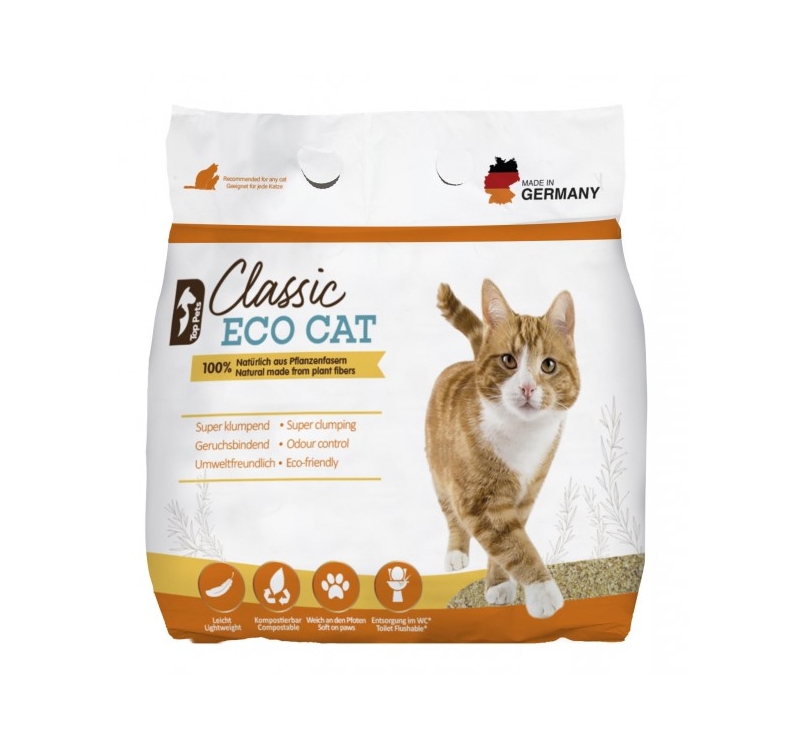Classic Eco Cat, 100% натуральный биоразлагаемый комкующийся наполнитель 15л