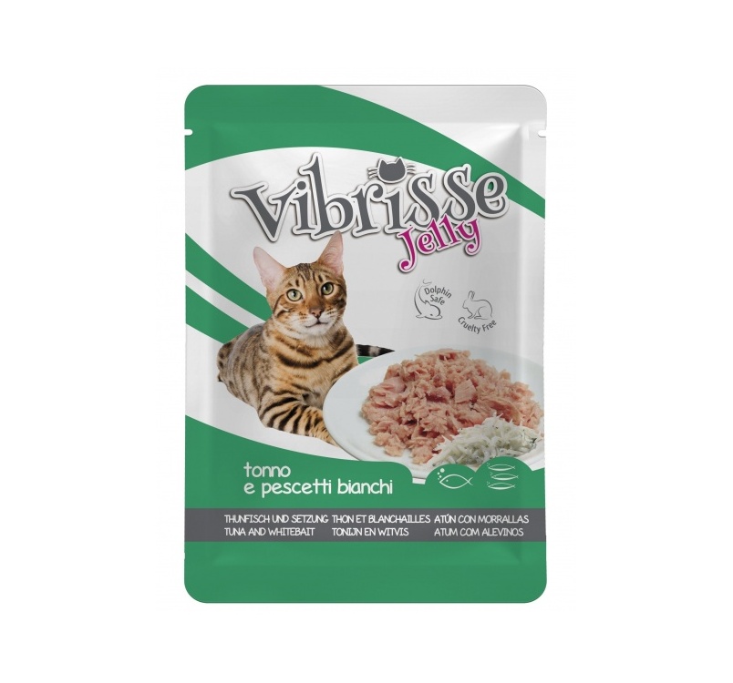 Vibrisse желе для кошек - Тунец & снеток 70г