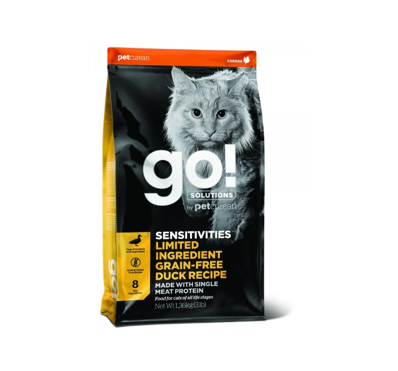 Корм GO! Sensitivities для котят и кошек, с уткой 3,7кг (Parim enne 7/12/2023)