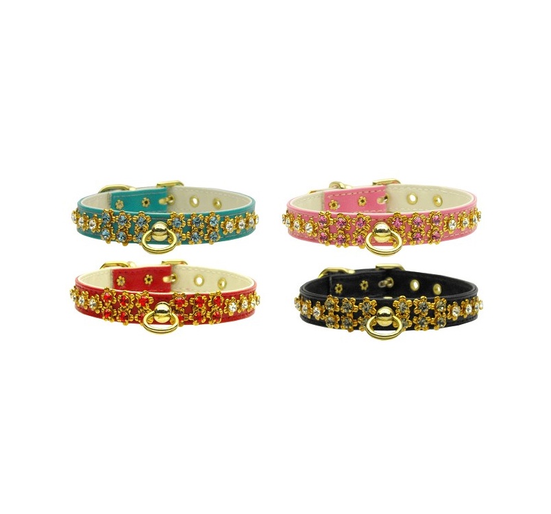 Collar for Small Dogs with Crystals "Sunburst" 13mm
