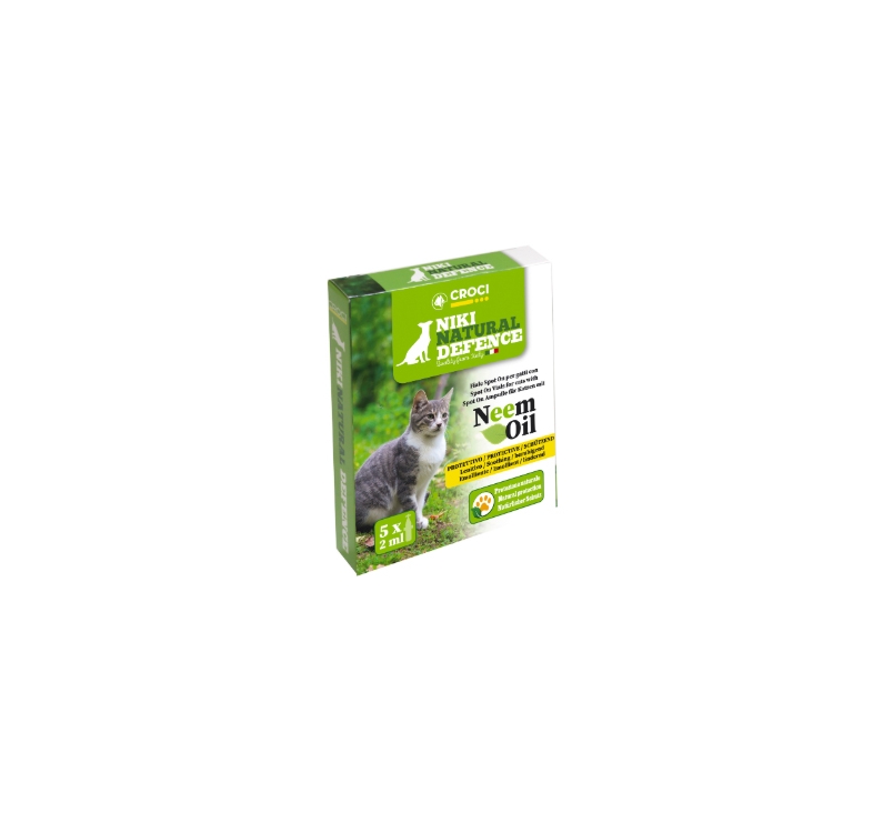 Niki Natural Defence Spot on Vials with Neem Oil for cats 5x2ml