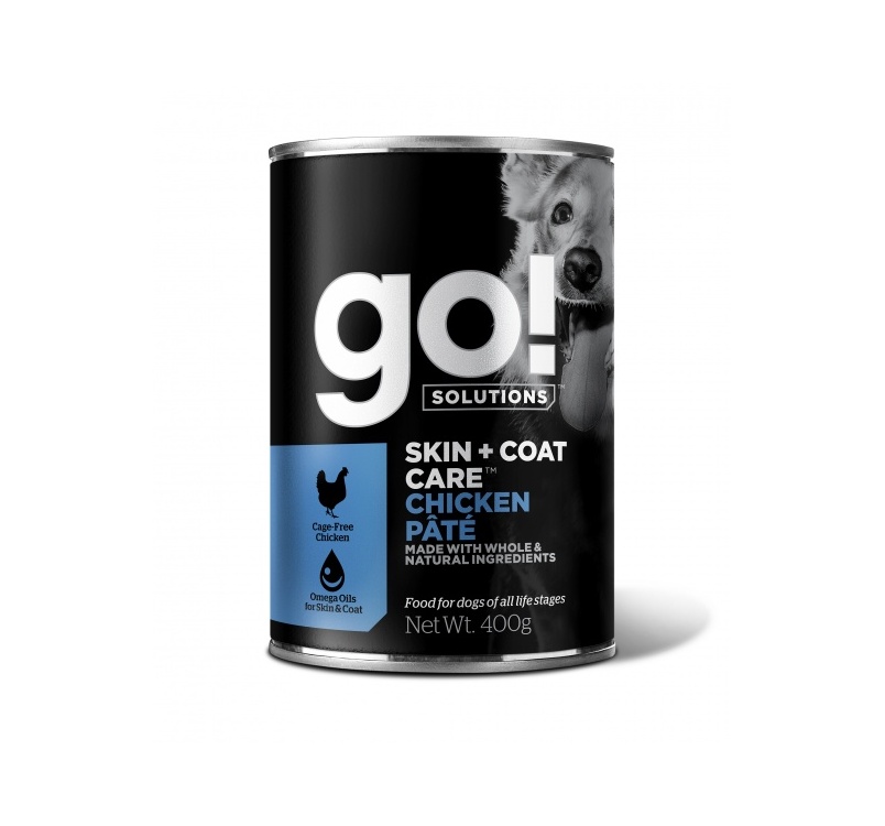 GO! Skin + Coat консервы с курицей для собак 400g