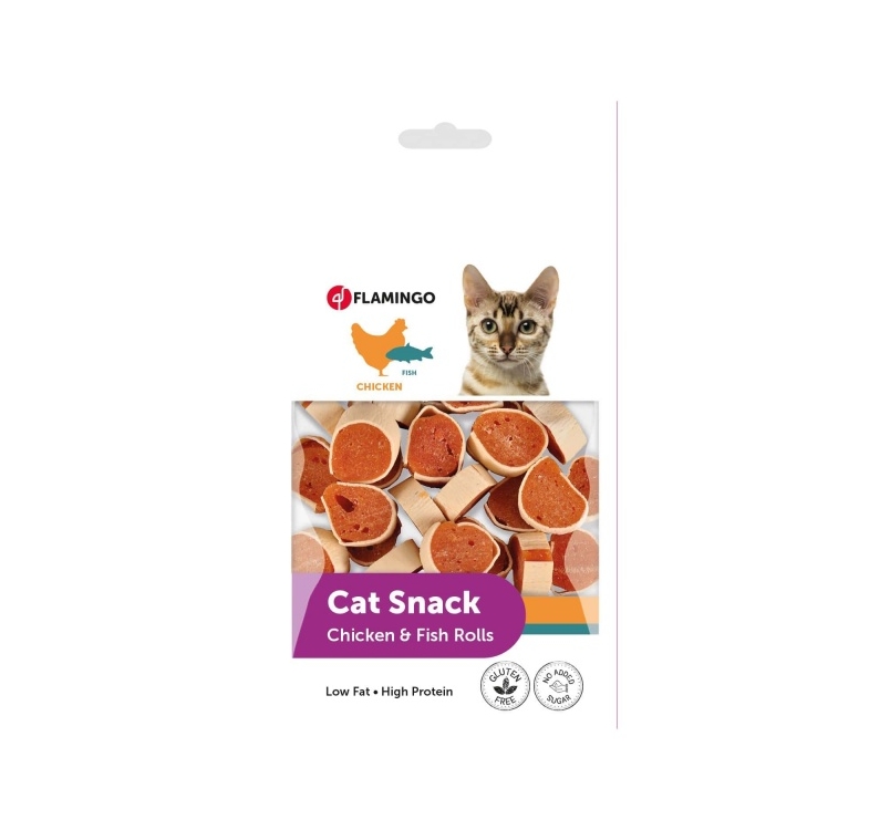Chicken & Fish Rolls for Cats 50g
