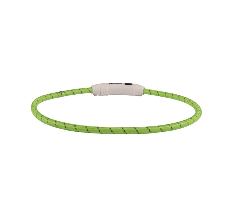 Collar with LED Light Green 33-63,5cm 8mm