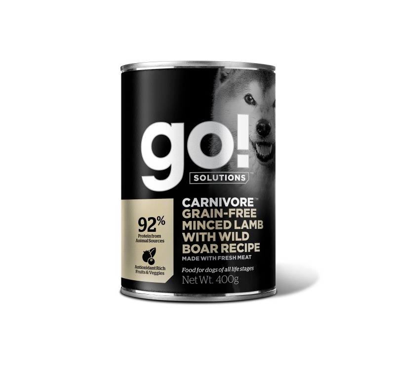 GO! Carnivore Konserv Hakitud Lambaliha & Metssealiha Koerale 400g