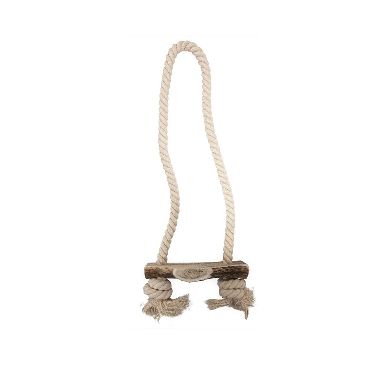 Niki Natural Rope Toy with Deer Antler 40cm