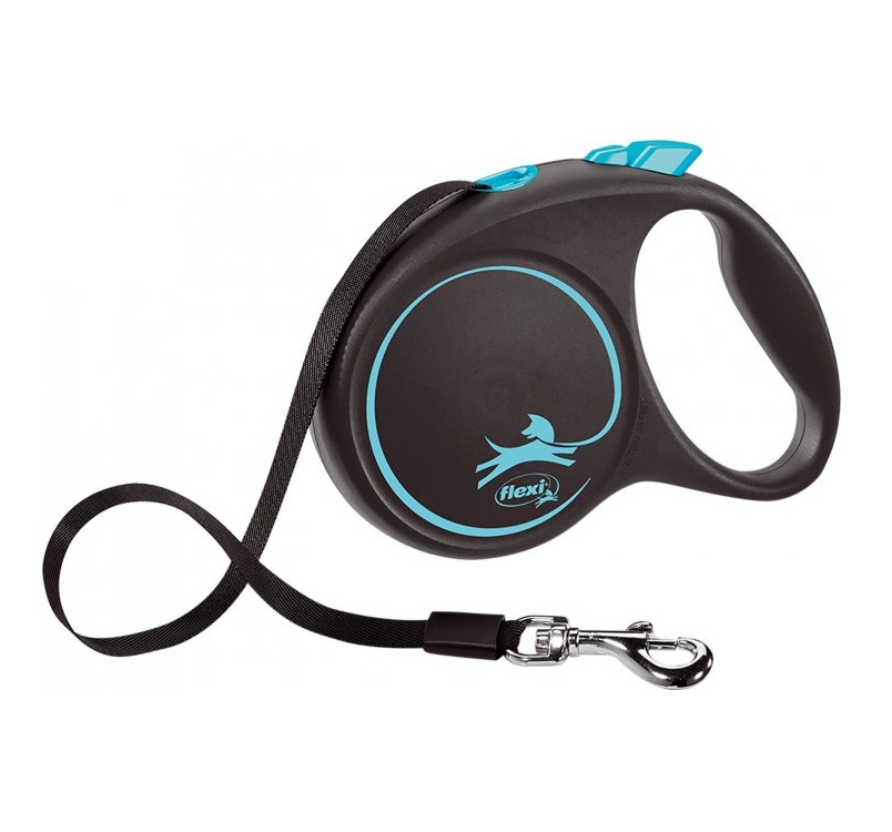 Flexi Black Design L Tape 5m Black/Blue - up to 50kg