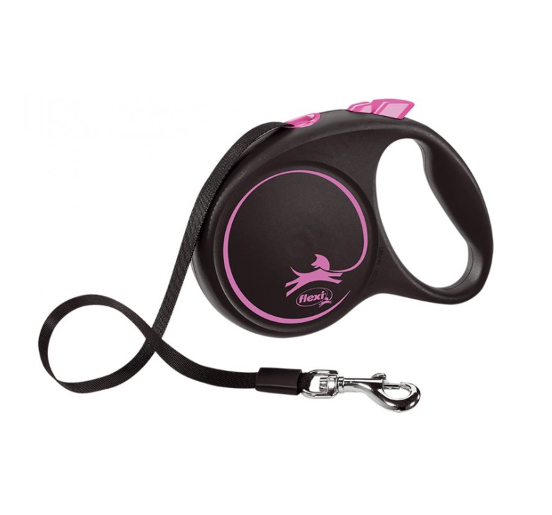 Flexi Black Design M Tape 5m Black/Fuchsia - up to 25kg
