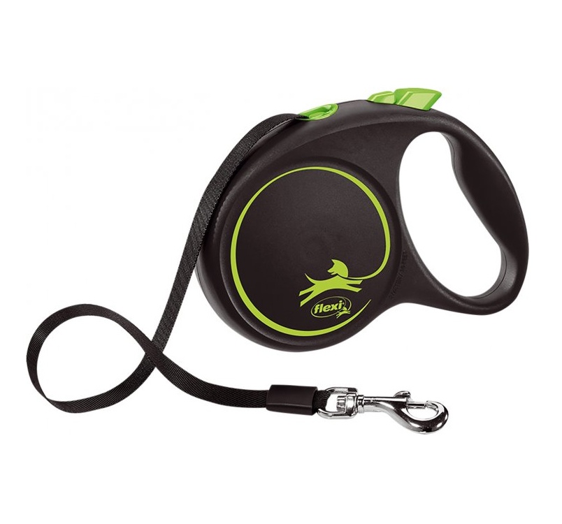 Flexi Black Design M Tape 5m Black/Green - up to 25kg