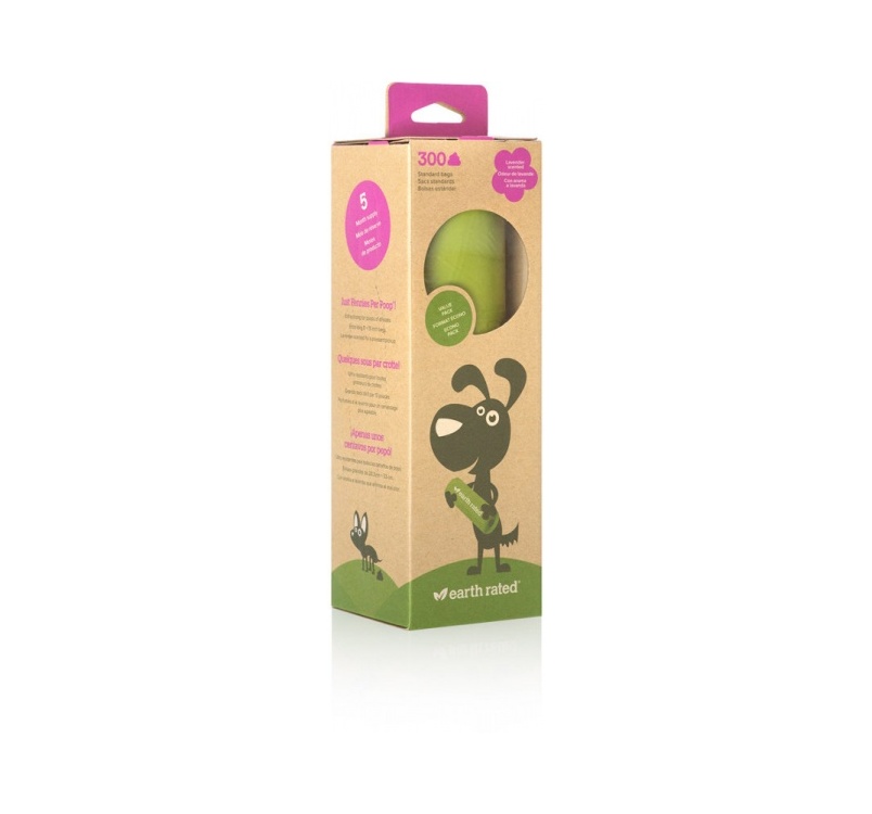 Earth Rated 100% Leak proof Lavender-scented Poop Bags 300pcs (Roll)