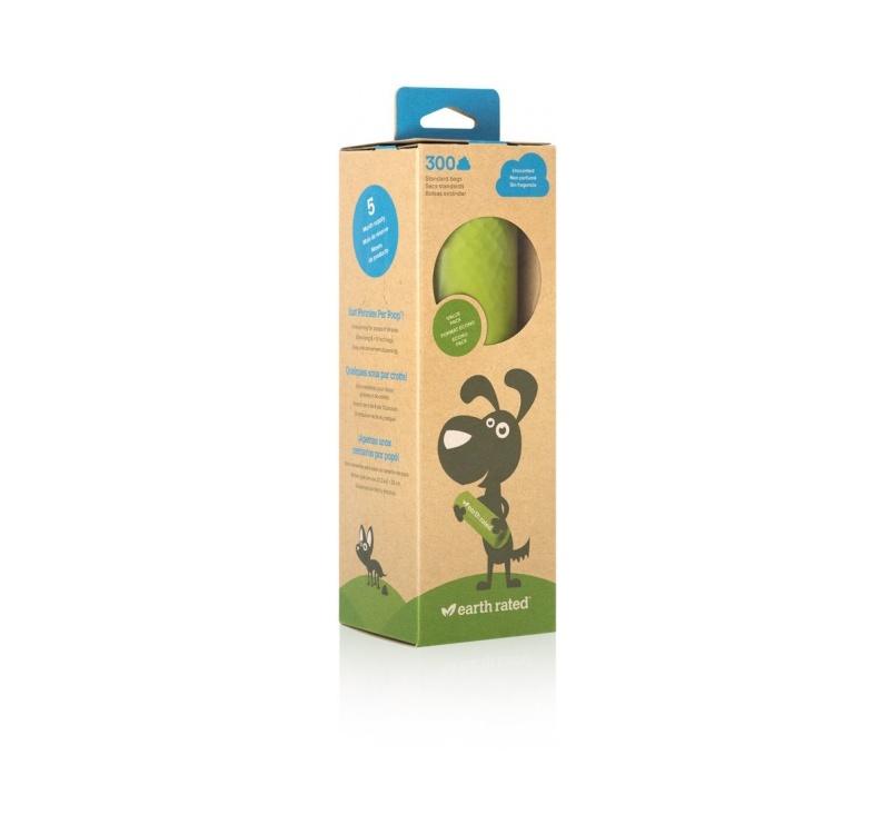 Earth Rated 100% Leak proof  Unscented Poop Bags 300pcs