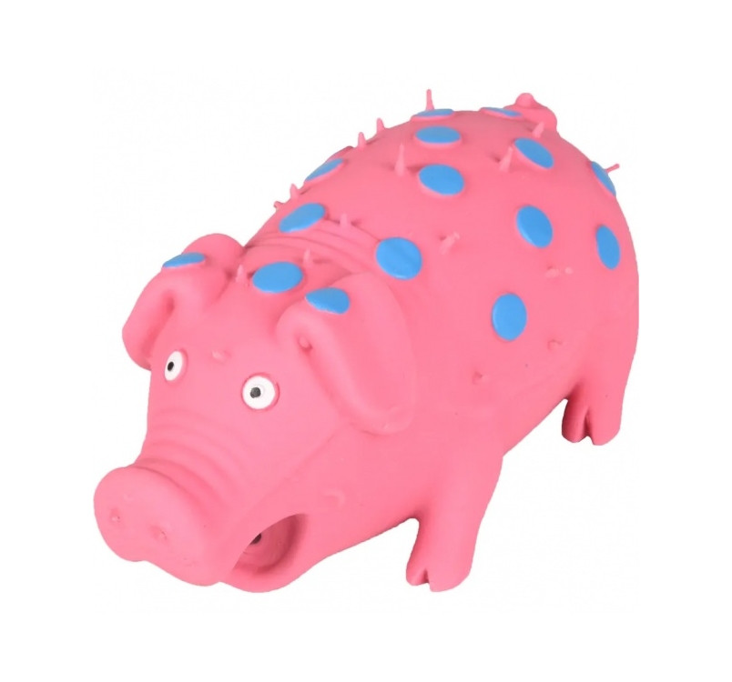 Latex Dog Toy Pig with Spots 18cm