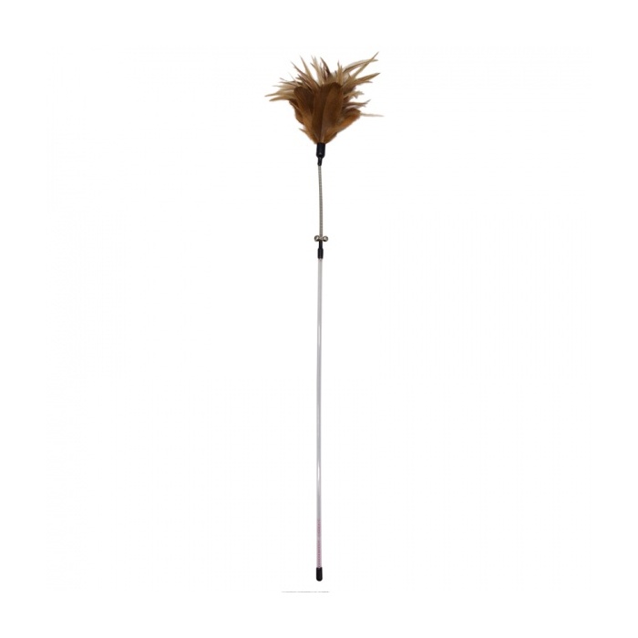 Cat Toy Rod with Natural Feathers