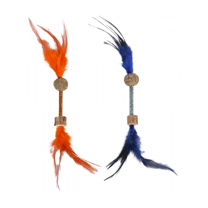 Flamingo Cat Toy Stick with Feathers "Boleo" 9cm
