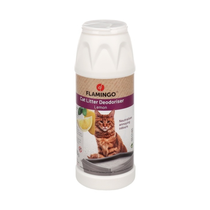 Flamingo Cat Litter Deodoriser with Lemon Scent 750g