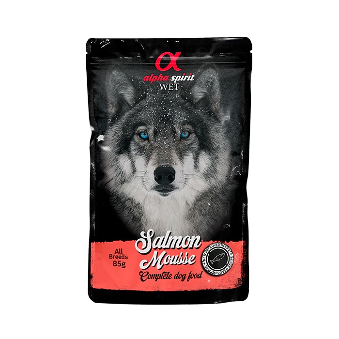 Alpha Spirit Pouch Pate for Dogs with Salmon 300g