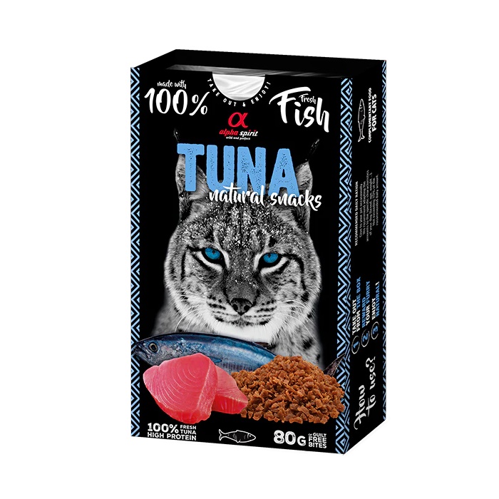 Alpha Spirit Natural Snack – Лакомства для кошек с тунцом 80 г