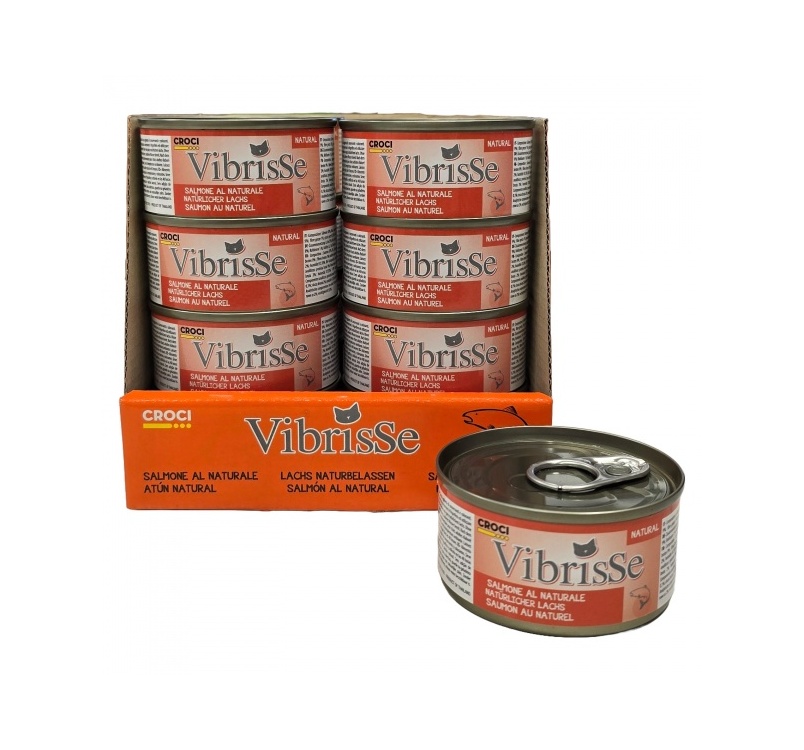 Vibrisse Консервы для кошек - лосось 70г x 24шт