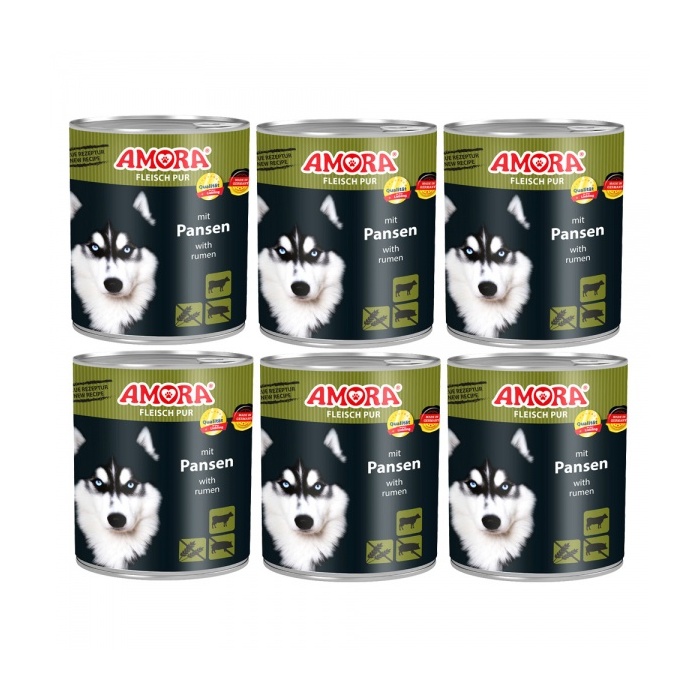 Amora Pure Meat Dog Food (Rumen) 800g x 6pcs