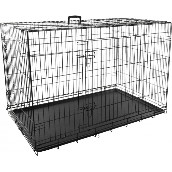 Wire Dog Cage Black 109x70x76cm XL