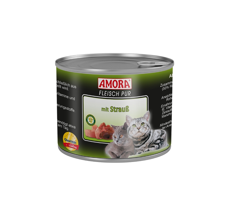 Amora Canned Cat Food (Ostrich) 200g