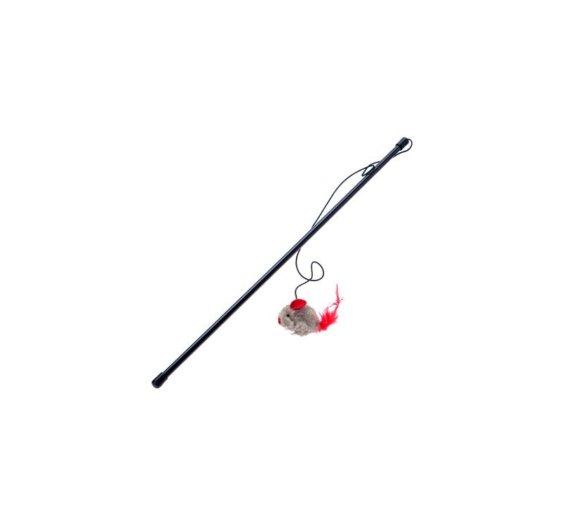 Cat Toy Mouse on a Rod 50cm