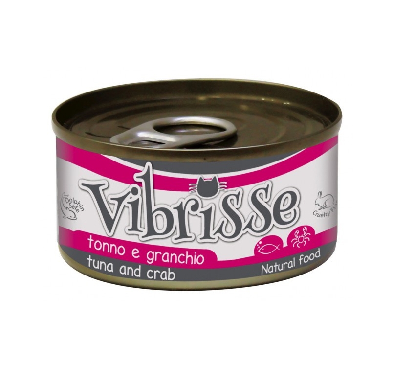 Vibrisse Canned Cat Food Tuna & Crab in Water 70g