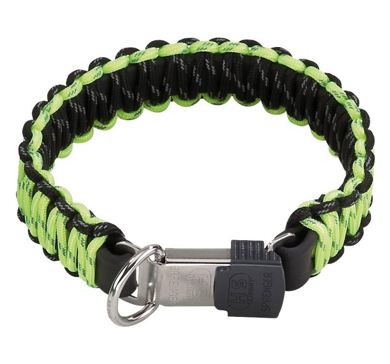 Sprenger Paracord Collar Black/yellow 55cm