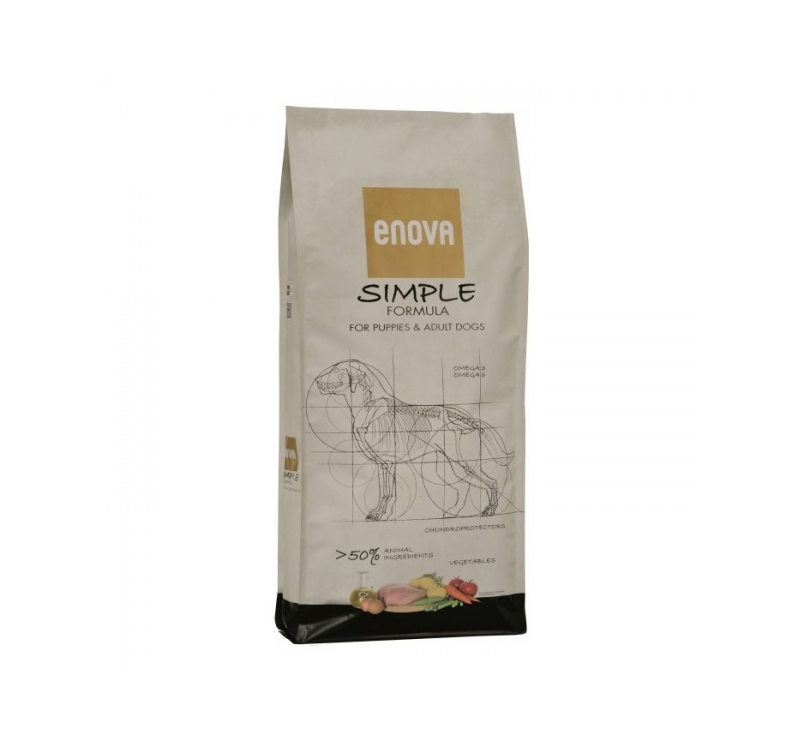 ENOVA Simple Grain Free Dog Food with Chicken 12kg (Best before 28/10/2023)