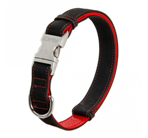 Kaelarihm Buffalo Ultra Must-Punane L 45-65 cm x 25mm