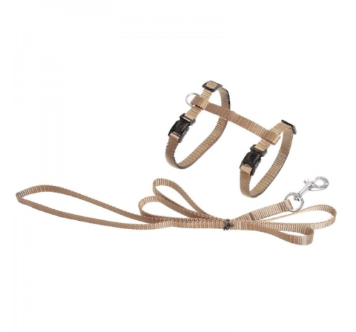 Cat Harness Beige with Leash 110cm