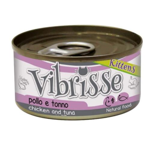 Vibrisse Canned Food for Kittens Chicken & Tuna in Water 70g