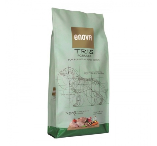 ENOVA Tris Teraviljavaba Kuivtoit Koerale Küüliku-, Sea- & Pardilihaga 12kg