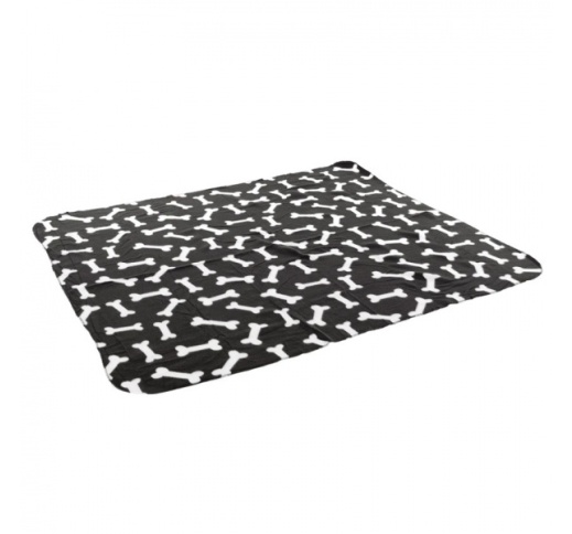 Fliistekk Koerale Must 150x130cm