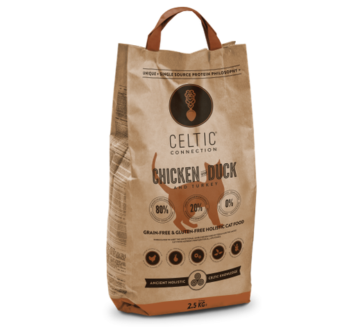 Celtic Connection Chicken & Duck for Cats 2.5kg (Best before 21/06/2023)
